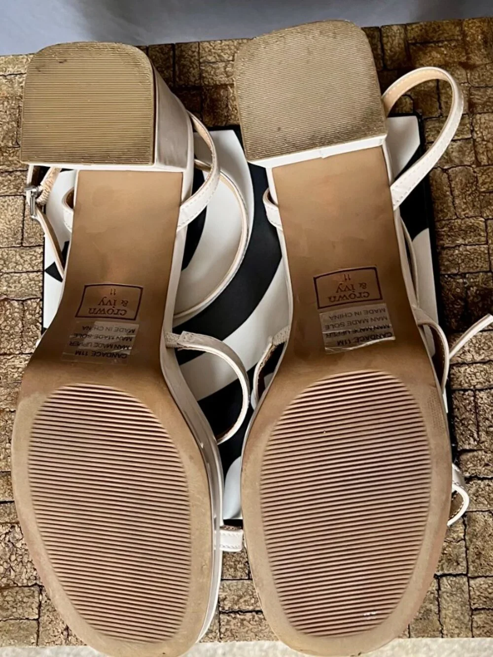 NWOT Crown and Ivy Candace Sandals Ivory Size 11